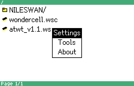 The additional action menu.