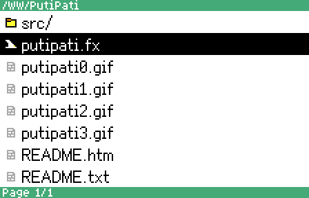 The directory containing extracted PutiPati files in swanshell.